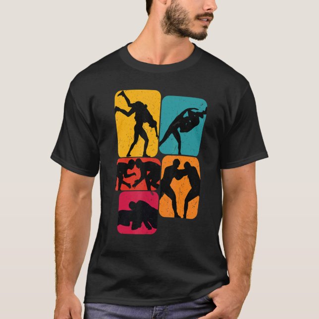 Camiseta Wrestling wrestling Retro Design (Anverso)