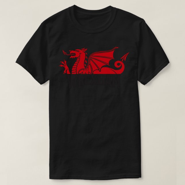 Camiseta Wrexham dragones rojos con clásico (Diseño del anverso)