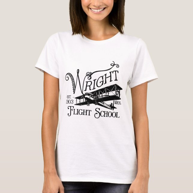 Camiseta Wright Bros. Escuela del vuelo (Anverso)