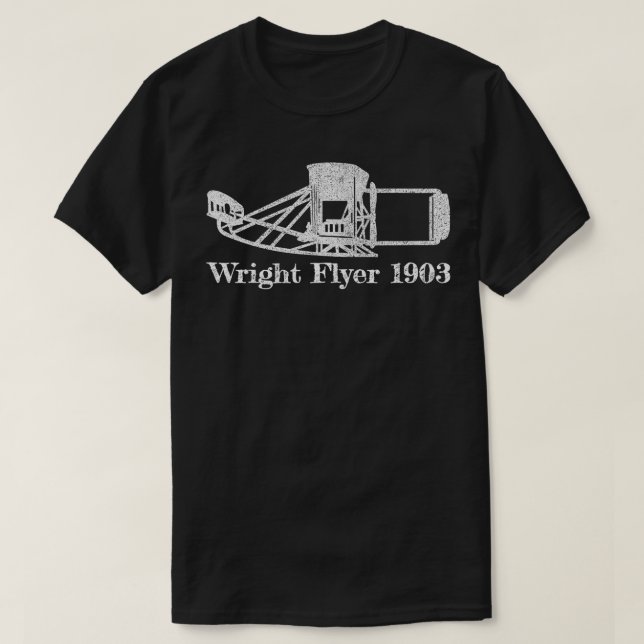 Camiseta Wright Brothers Flyer First Airplane Blueprint Gi (Diseño del anverso)