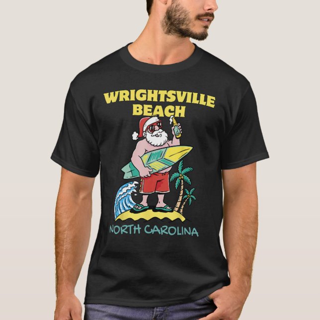 Camiseta WRIGHTSVILLE BEACH NORTH CAROLINA Santa Navidades (Anverso)