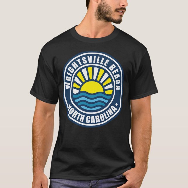 Camiseta Wrightsville BeachNorth Carolina Retro Sunset (Anverso)