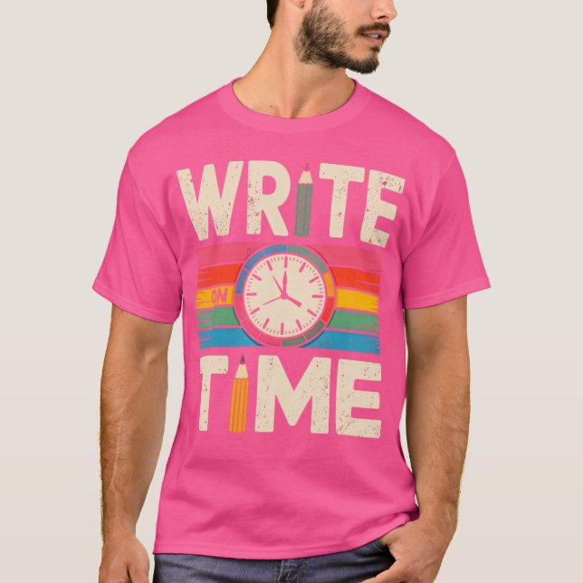 Camiseta Write Onime Funny Writer Au Pun Design girl funny (Anverso)
