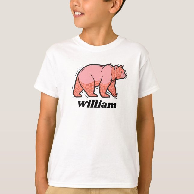 Camiseta Write your name on this pink Bear Pop Art (Anverso)