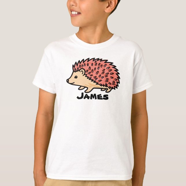 Camiseta write your name on this Pink Hedgehog (Anverso)