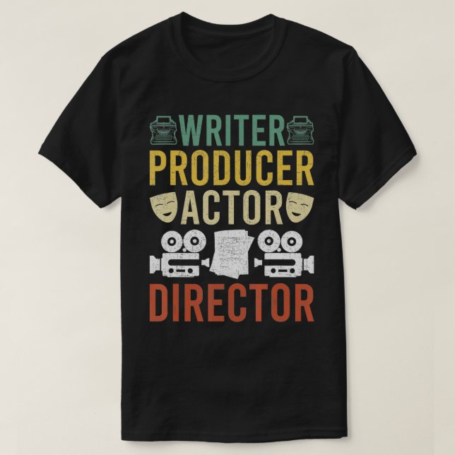 Camiseta Writer Producer Actor Director Filmmaker Actress b (Diseño del anverso)