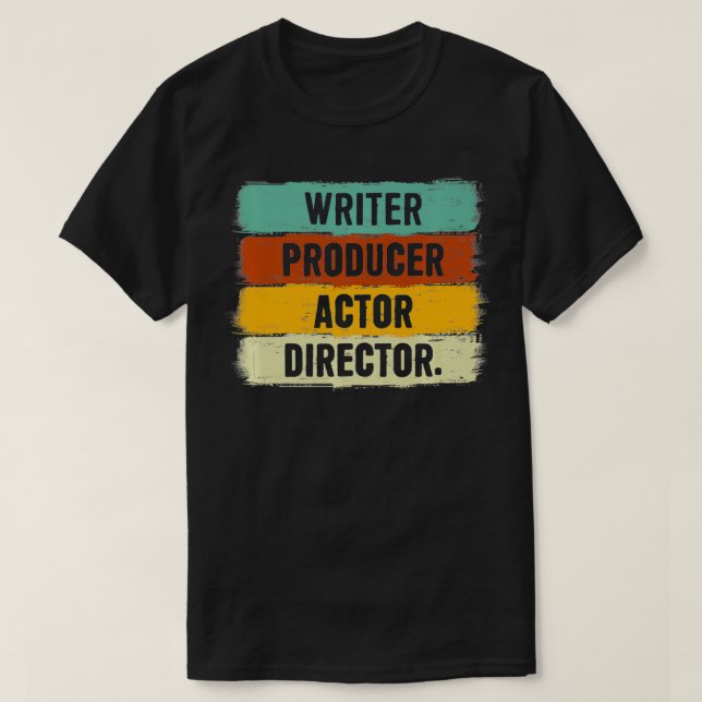 Camiseta Writer Producer Actor Director Filmmaker Gifts Mov (Diseño del anverso)