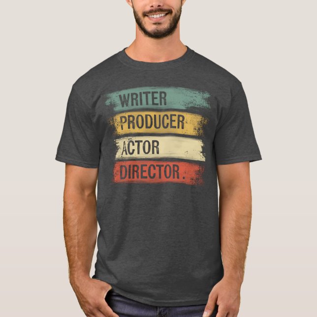 Camiseta Writer Producer Actor Director Filmmaker Moviehe r (Anverso)