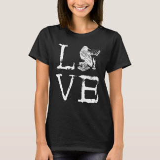 Camiseta Writer Raven Love Book Reading Novel Writing