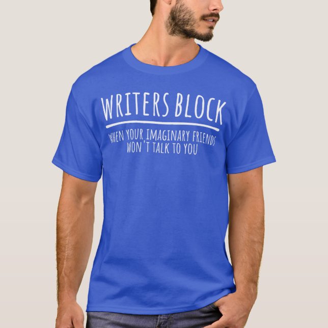 Camiseta Writers Block Funny Imaginary Friends Au Writer Sm (Anverso)