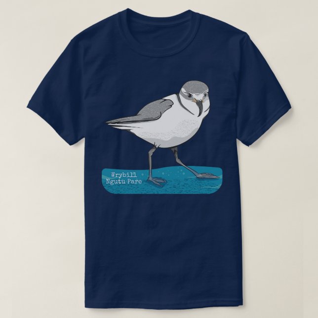 Camiseta Wrybill Ngutu pare NZ (Diseño del anverso)