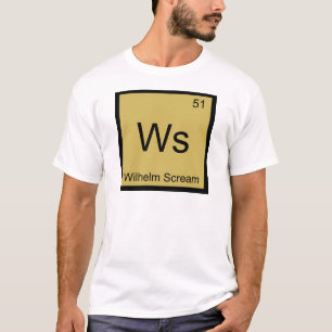 Camiseta Ws - Tee de símbolo de elemento de química con c