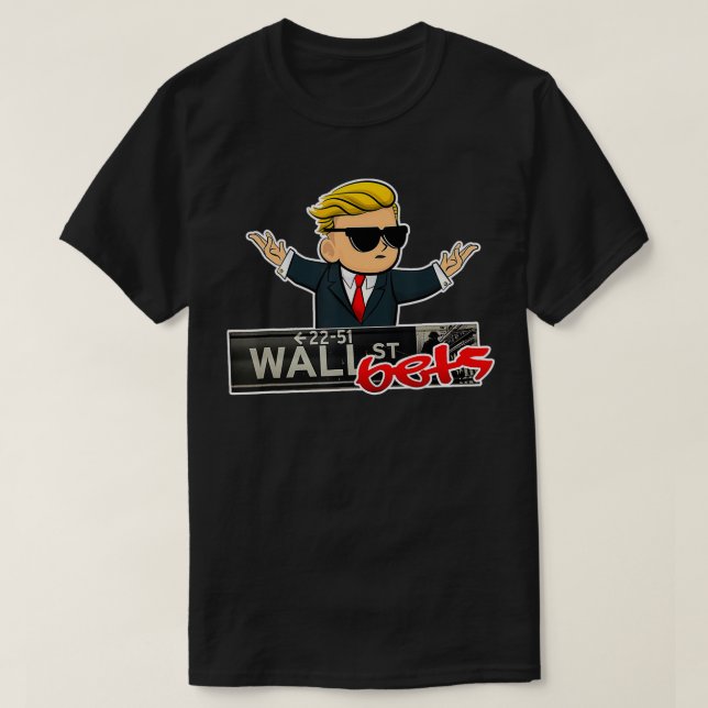 Camiseta WSB Wall StreetBets Bolsa de valores de inversión  (Diseño del anverso)