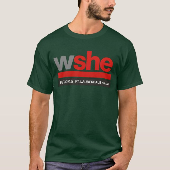 Camiseta WSHE FM 103.5 Miami Retro (Anverso)