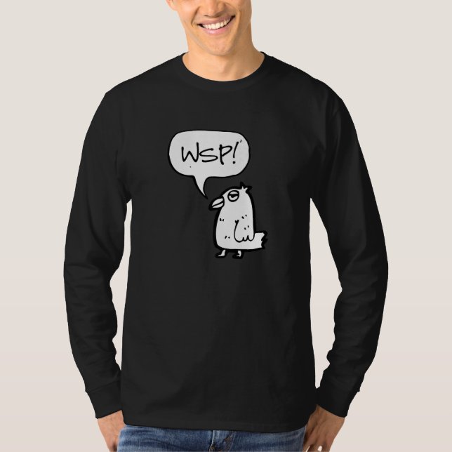Camiseta WSP what's Up  Sarcastic Parrot Illustration Graph (Anverso)