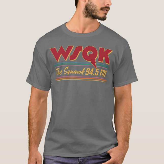 Camiseta WSQKhe Squawk 945 FM red vintage retro (Anverso)