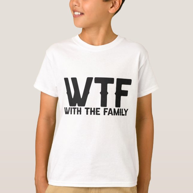Camiseta WTF Con La Familia Funny Que Coincide Vacaciones D (Anverso)