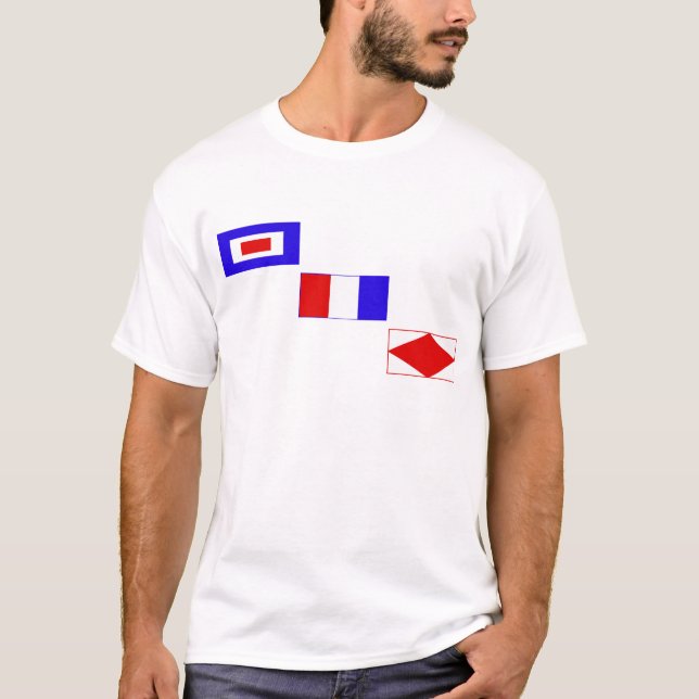 Camiseta Wtf de las banderas de señal (Anverso)