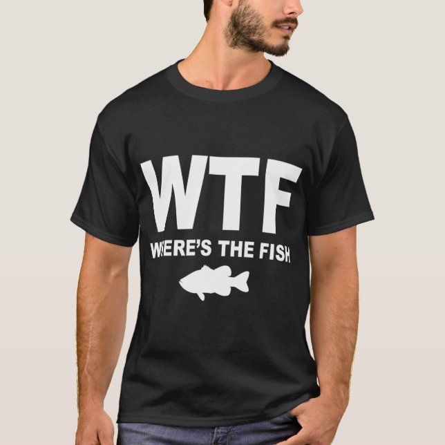 Camiseta WTF - dónde está el pez (Anverso)