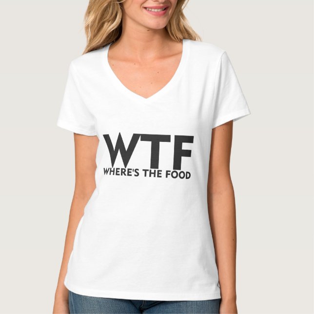 Camiseta WTF donde está la comida (Anverso)