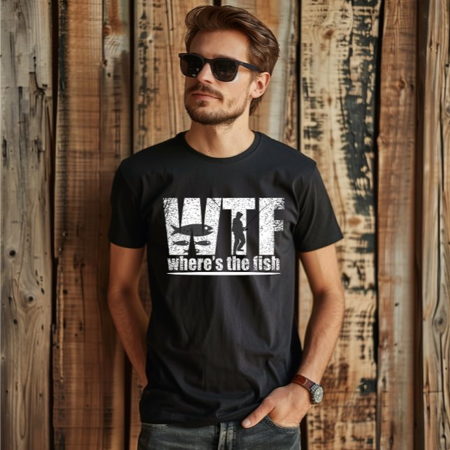 Camiseta WTF dónde está la pesca divertida de peces (Subido por el creador)