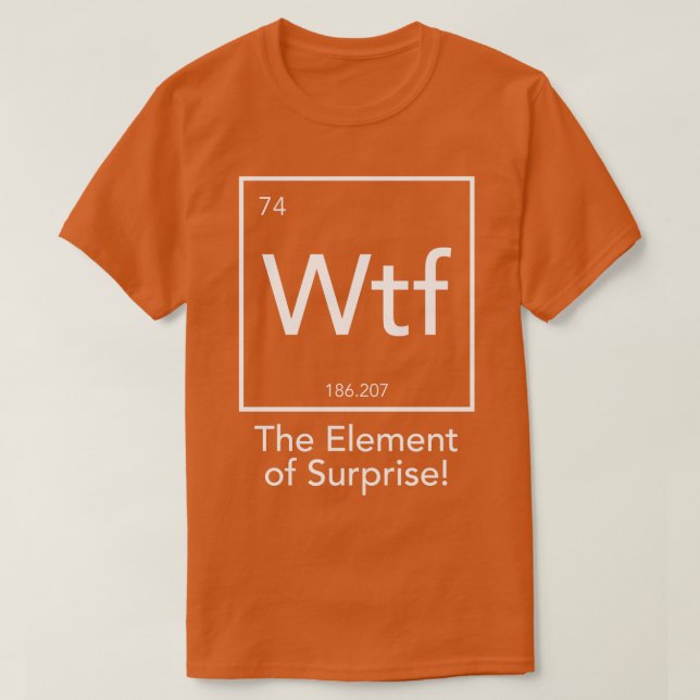 Camiseta Wtf El elemento del béisbol sorpresa (Diseño del anverso)