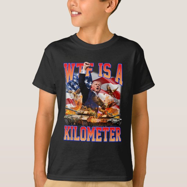 Camiseta Wtf Es Un Kilómetro De Apoyo Gracioso A Trump (Anverso)