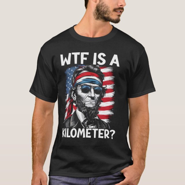 Camiseta Wtf Es Un Kilómetro De Divertido Político (Anverso)