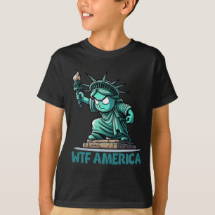 Camiseta Wtf Estados Unidos Contra La Democracia Y La Polít