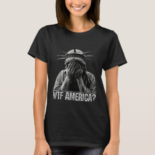 Camiseta Wtf Estados Unidos Llorando Estatua De La Libertad