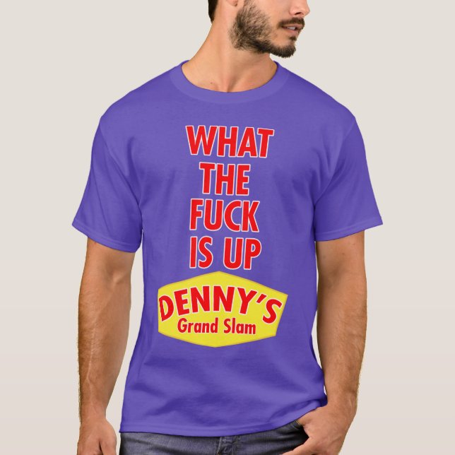 Camiseta WTF is up dennys vintage (Anverso)