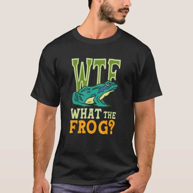 Camiseta WTF Qué Es El Anfibio De La Rana (Anverso)