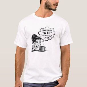 Camiseta WTF Whisper - Funny Retro Personalizado Design par