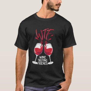 Camiseta WTF Wine Tasting Friends Funny Bebe Regalo Fiesta