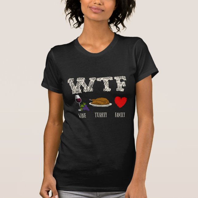 Camiseta WTF Wine Turkey Familia WTF Wine Tasting Friend (Anverso)