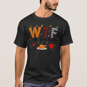 Camiseta Wtf Wine Turkey La Familia Tocó Gracioso Día De Ac