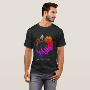 Camiseta WTF WTF Wine Turkey familia Rainbow