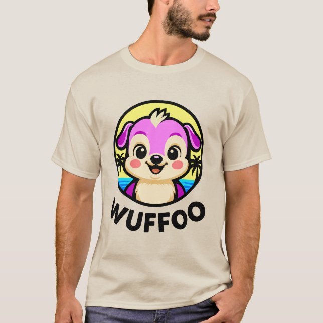 Camiseta Wuffoo Adventures Cute Kawaii Puppy animation logo (Anverso)