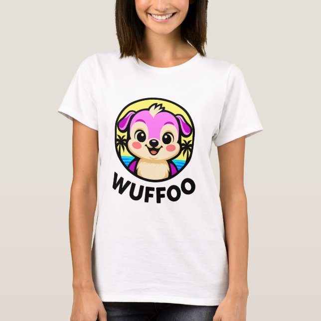 Camiseta Wuffoo Adventures Cute Kawaii Puppy animation logo (Anverso)
