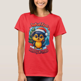 Camiseta Wuffoo Molli Feliz Navidad Kawaii 3D Fiesta