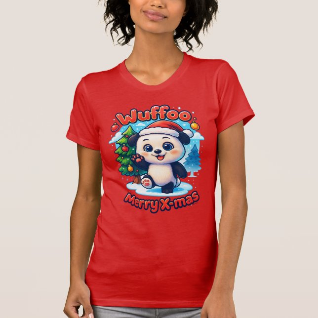 Camiseta Wuffoo Poppi Merry X-mas Kawaii 3D Holiday (Anverso)