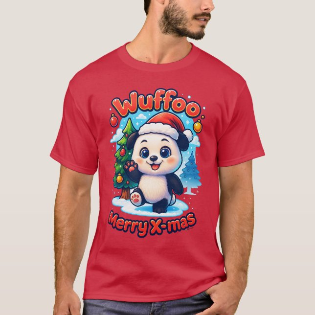 Camiseta Wuffoo Poppi Merry X-mas Kawaii 3D Holiday (Anverso)
