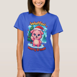 Camiseta Wuffoo Shelly Merry X-mas Kawaii 3D Holiday