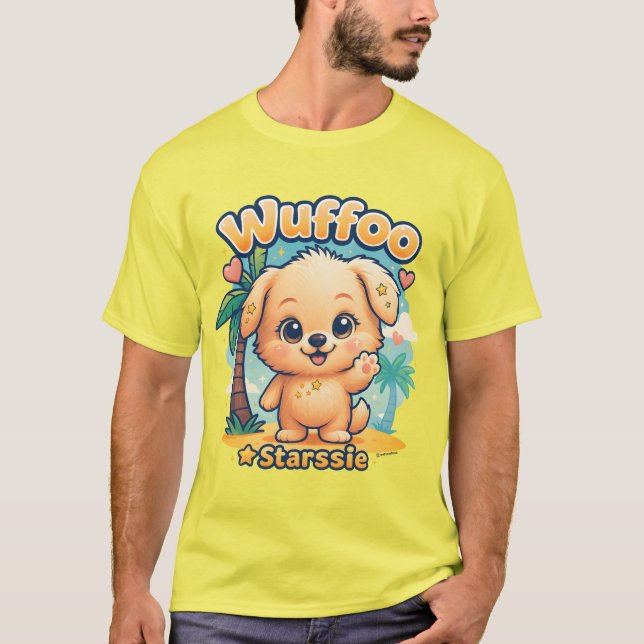 Camiseta Wuffoo Starssie Kawaii Puppy Tropical Island tee (Anverso)