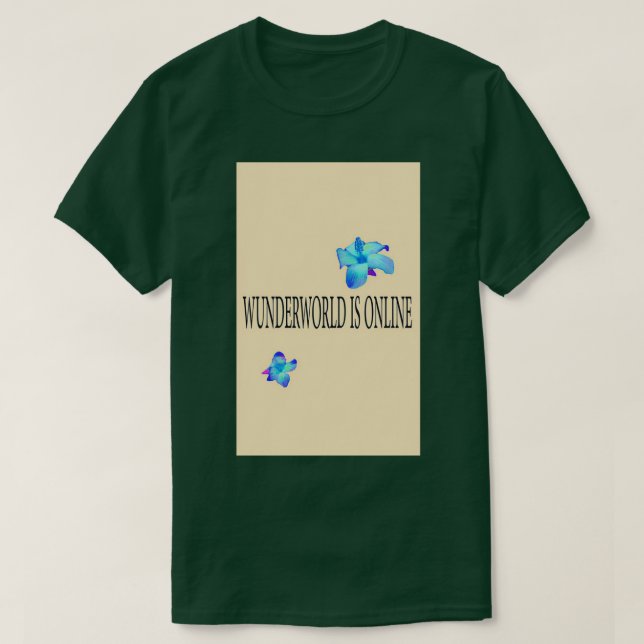 Camiseta wunderworld online edición de flores azules MERCH  (Diseño del anverso)