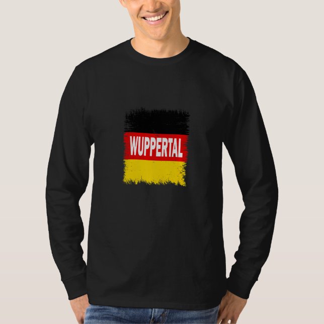 Camiseta Wuppertal  Germany With German Flag (Anverso)