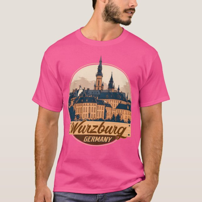 Camiseta Wurzburg-Germany-Retro (Anverso)