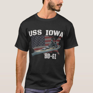 Camiseta WW2 American Battleship, USS Iowa Warship BB-61 Ve