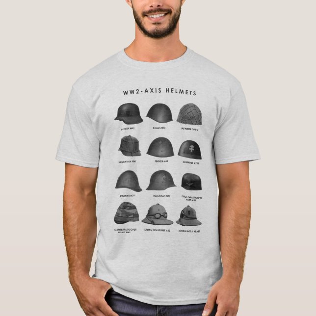 Camiseta WW2 - Axis Helmets  (Anverso)