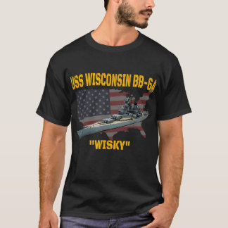 Camiseta WW2 Barco y buque de guerra coreano USS Wisconsin 